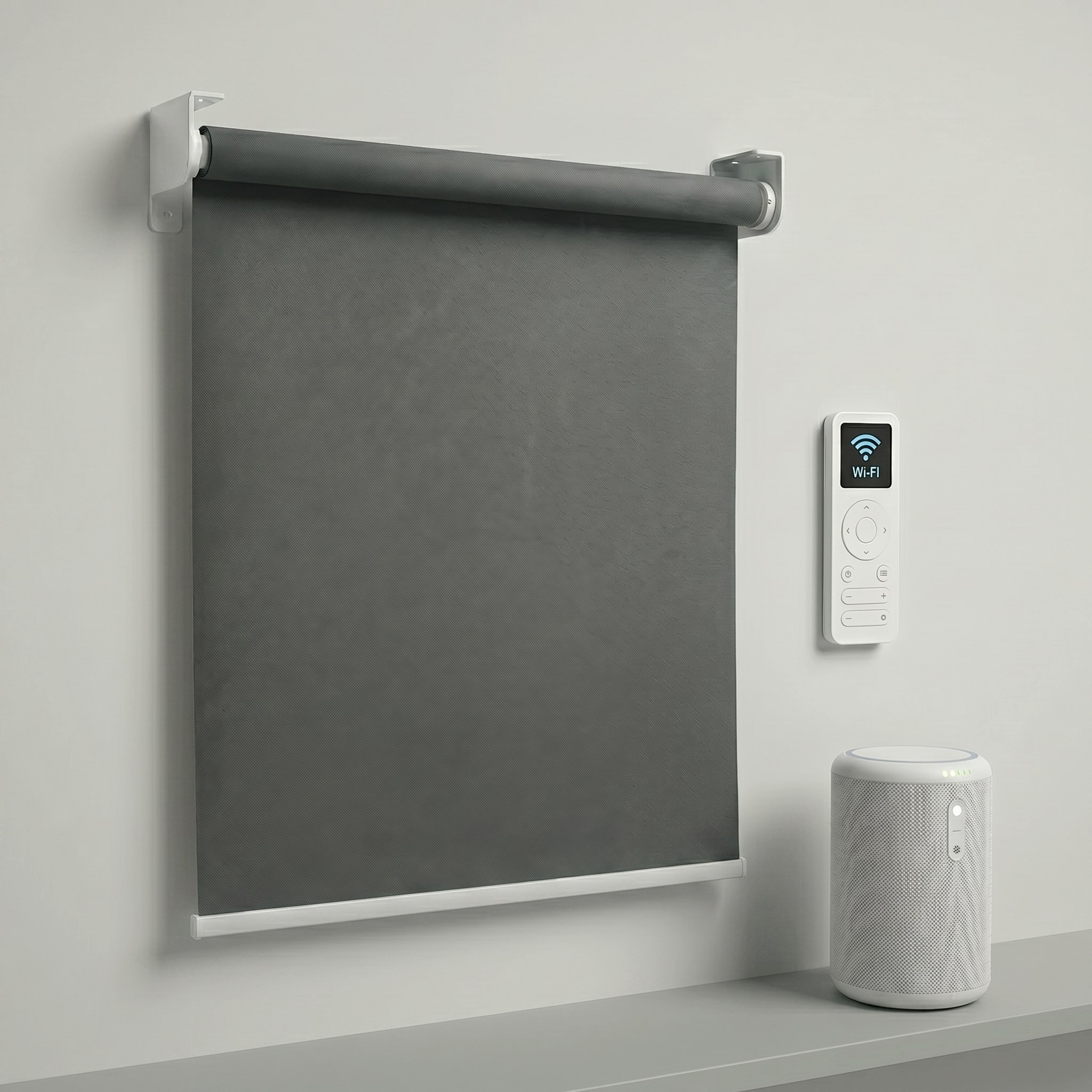 Рулонные шторы с электроприводом LUMISHADE LS25 Tuya с голосовым помощником Алиса, Zigbee, пультом ДУ (работает со шлюзом Zigbee)